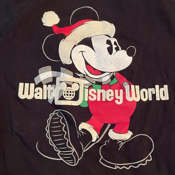 Longsleeve Santa Mickey Mouse Shirt - Picture 2 of 9